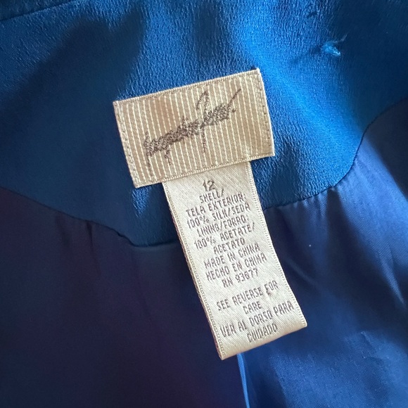 Vintage 100% silk button dress size 12 - Picture 4 of 5